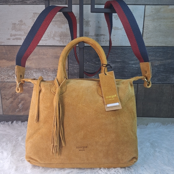 margot Handbags - Margot Suede Leather Satchel Crossbody - NWT- A640661